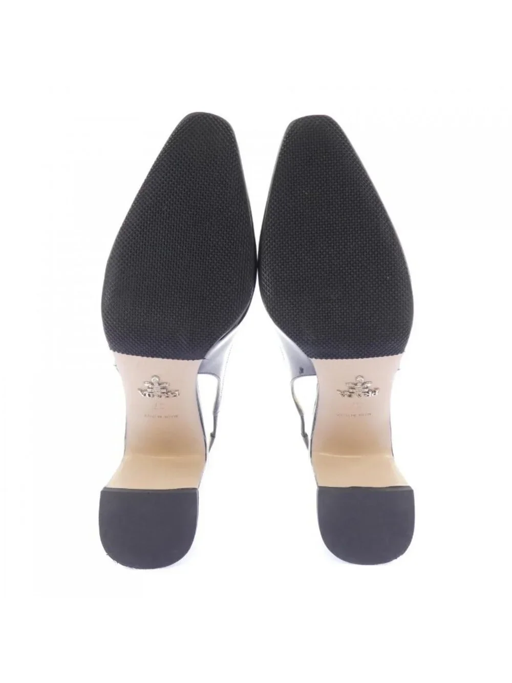 Prada Triangle Logo Slingback Pumps Heels